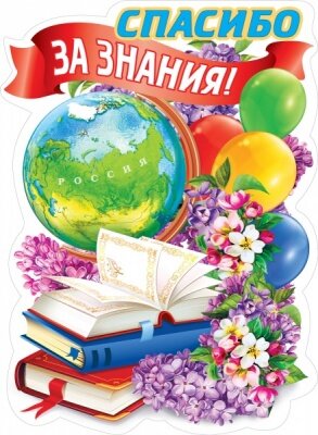 Плакат фигурный  Спасибо за знания 