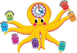 Движ декор Осьминожка время дни недели 079.294