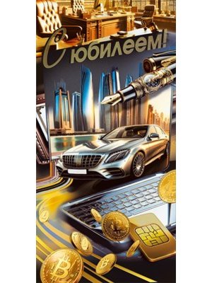 Конверт С Юбилеем муж 7.0000612