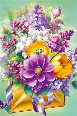 Открытка  Без надписи жен 7.0000434