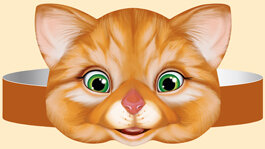 Ободок маска Кот