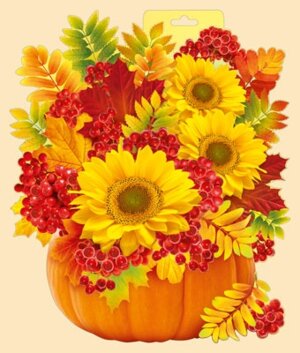 Плакат фигурный Осенний букет