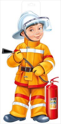 Плакат фигурный Пожарный