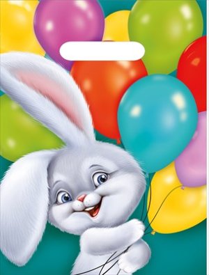 Полиэтиленовый пакет Зайчик с шарами 56,003,00