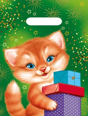 Полиэтиленовый пакет Котик с подарками 56,004,00