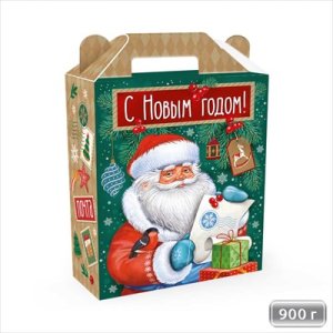 Коробка С Новым годом Дед Мороз