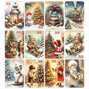 Микс календарей карманных 36шт