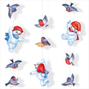 Гирлянда Веселые снеговички и снегири 3.0001185