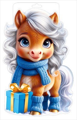 Плакат фигурный Серебристая лошадка 3.0001361