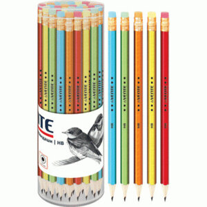 Карандаш ч/г HB с ластиком 1,85 мм круглый пласт металлик асс 5032319