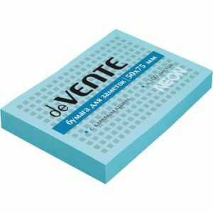 Бумага с клеевым краем 51x76 мм 100л неоновая голубая 2010316