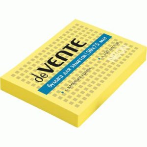 Бумага с клеевым краем 51x76 мм 100л неоновая желтая 2010312