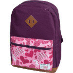 Комплект Рюкзак фиолет с сердечками+Сумка д/сменной обуви однот сирен 7033790/7040409