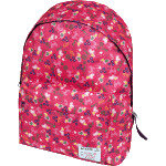 Рюкзак школьный 40x30x14см с 1-м отд 1-м передним карманом ярко-розовый с цветам 7033768