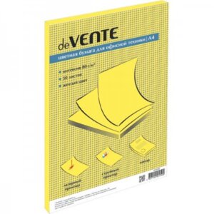 Бумага офисная цветная  50л А4 80г/м2 Интенсив Желтый 2072416