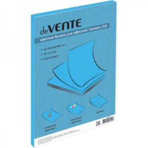 Бумага офисная цветная  50л A4 80г/м2 Интенсив Синий 2072420