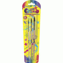 Набор кистей 3шт Белка №1 3 6 Cosmo деревянн ручка 8072310