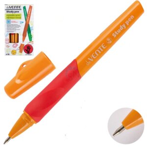 Ручка шар 0,7мм Синяя Study для правшей с каучуковым корп 5073605