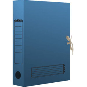 Папка архивная с завязками А4 75 мм микрогофрокартон синяя AC-1 3010423 А-П/З-С