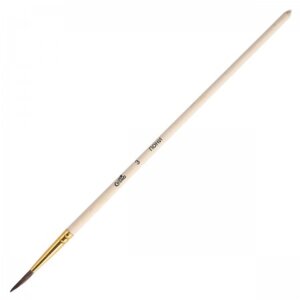 Кисть Пони №3 круглая Cosmo деревянная ручка 8073329