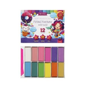Пластилин 12цв мягкий Globus для девочек 240г ПЛ12Р 8042005