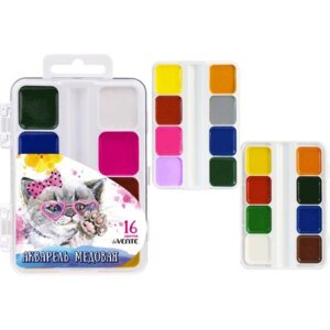 Акварель 16цв медовая 48г б/к 8074000
