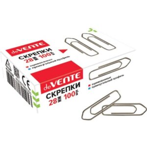 Скрепки металл 28мм прямоугольный профиль 100 шт 4135334