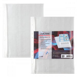 Папка вкладыш A4 50мкм с универсальной боковой перф 100шт 3050600