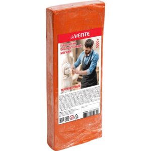 Пластилин скульптурный 1000г Терракотовый мягкий пленка 8042916