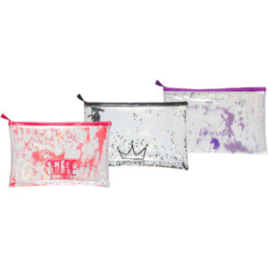 Папка на молнии А4 Glitter Dream прозрач ПВХ 200мкм с печатью и конфетти 3072100