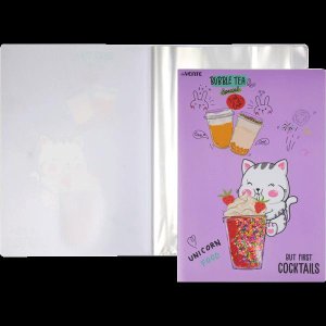 Папка 20 вкладыш A4 Unicorn Cocktail 500 мкм внутрен карман 3101103