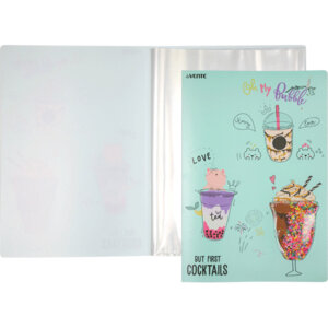 Папка 20 вкладыш A4 Unicorn Cocktail 500мкм внутрен карман 3101104