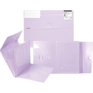 Папка с клапаном с 6-ю отд A4 Pastel 550мкм 3078804