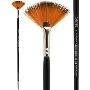 Кисть художественная синтетика № 06 Art веерная удлиненная деревянная ручка 8073023