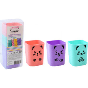 Набор подставок 3шт Kitty пласт 6,9x6,9x8,9см 4104012