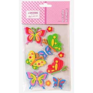 Наклейки объемные Бабочки 110x180мм из фоамирана 8002012