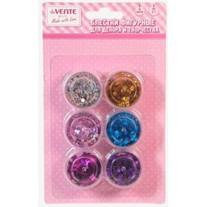 Блестки фигурные для декора асс Bright 3-4мм 8003010