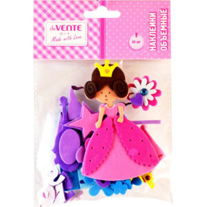 Наклейки объемные Princess 33шт из фоамирана 8004075