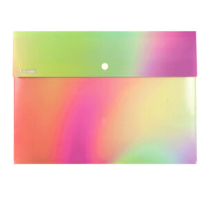 Папка конверт на кнопке A4 320x230мм Rainbow 350мкм гладкая фактура 3071856