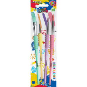 Набор кистей Синтетика 4шт № 4 8 12 круглые № 10 плоская Pastel 8072136