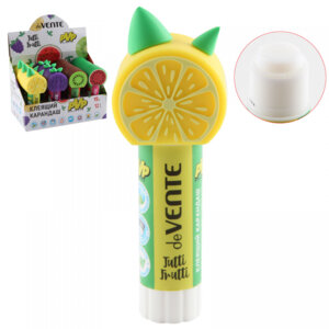 Клей карандаш 15г PVP Tutti-Frutt быстросохнущий с фигуркой на колпачке 4042063