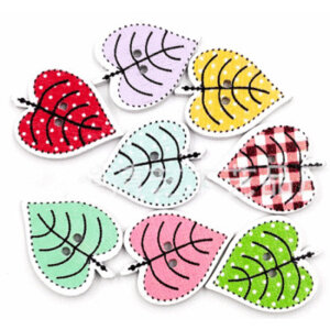 Пуговицы декор Листья дерево 19-23мм 20шт асс 8001112