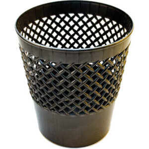 Корзина для бумаг Simple 12л круглая сетчатая черная 4106501