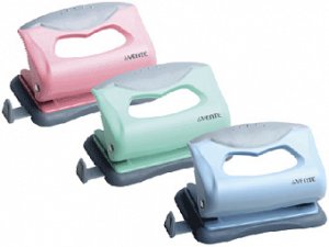 Дырокол Pastel 10л пластик с каучуковой вставкой с линейкой 4020900