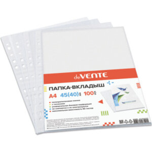 Папка вкладыш  А4 45мкм с тиснением 100шт 3050005