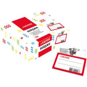 Бейдж 90x57мм горизонтальный 250мкм прозрачный с булавкой и клипом 4010300