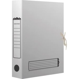 Папка архивная с завязками 75мм микрогофрокартон белая А-П/З-Б 3010420