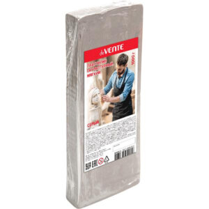 Пластилин скульптурный 1000г Серый мягкий пленка 8042912