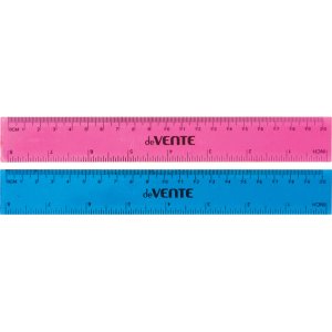 Линейка 20см пласт с индивидуальной маркировкой полупрозр цветная 5091319