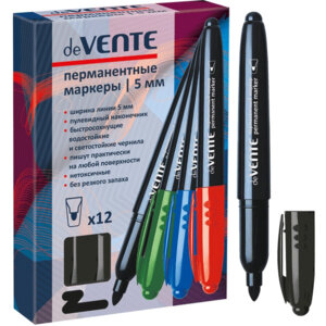 Маркер перман Черный 5мм пулевидный наконечник 5043734